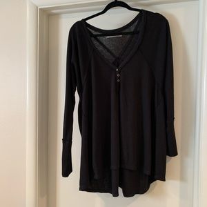 We the free long sleeve oversized v neck top